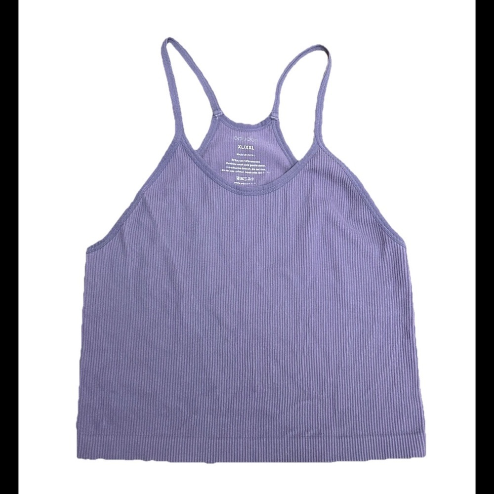 Ododos Purple Rib-Knit Racer Back Tank Top Women's Size XL/XXL (0354)